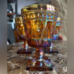 Vintage Carnival Fruit Parfait Goblets